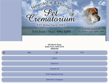 Tablet Screenshot of newcastleandhunterpetcrematorium.com